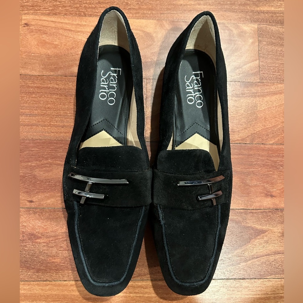 FRANCO SARTO Petola Leather Slip-on In Black Size 8 NWOT - Picture 2 of 10